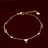 KAYA sieraden Minimalistische armband drie hartjes I Stainless steel Goud