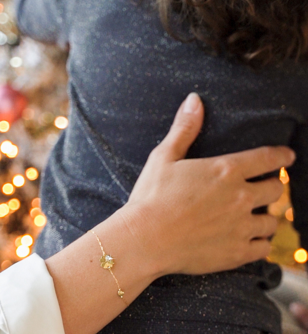 KAYA sieraden Luxe Armband Dames Klaver & Hartje met Kristal
