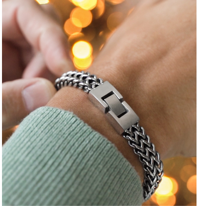 KAYA sieraden Men's Link Bracelet (without engraving) I Stainless Steel