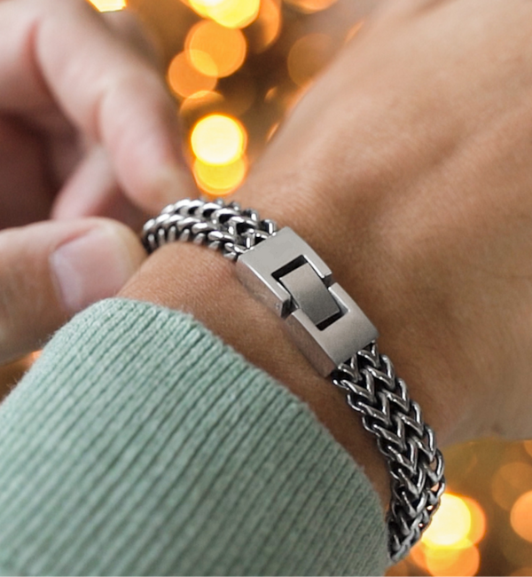 KAYA sieraden Men's Link Bracelet (without engraving) I Stainless Steel