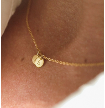 KAYA sieraden Ketting 'Letter Discs' I Kies je Bedels