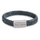 KAYA sieraden Men's Leather Bracelet with Engraved Edge