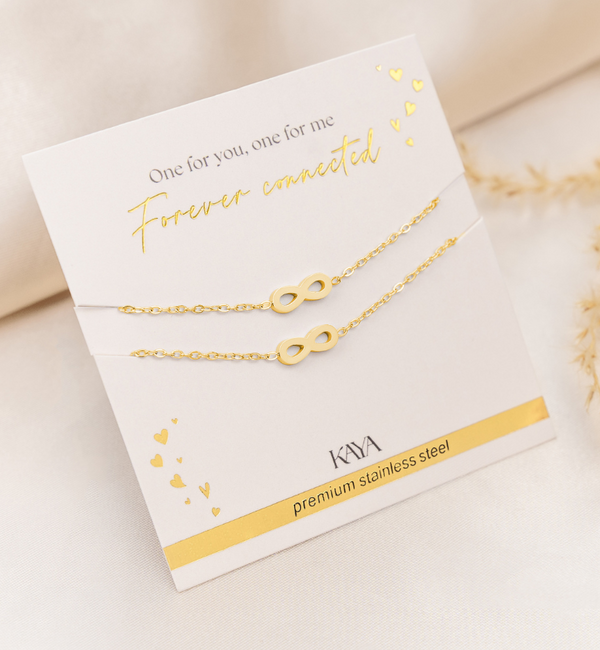 KAYA sieraden Vriendinnen Armbanden Set met Infinity Teken