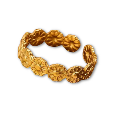 KAYA sieraden Adjustable Ring Vintage flower