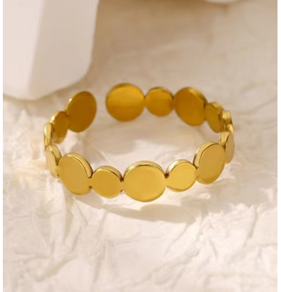 KAYA sieraden Minimalistische Verstelbare Ring Dots