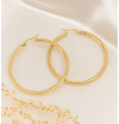 KAYA sieraden Basic Bold Hoop Earrings 5 cm | Stainless steel