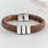 Sieraden Boys Bracelet Leather with Name 'Rock My World' | Silver