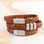 Sieraden Boys bracelet with name Leather Â´Rock My WorldÂ´ | Black