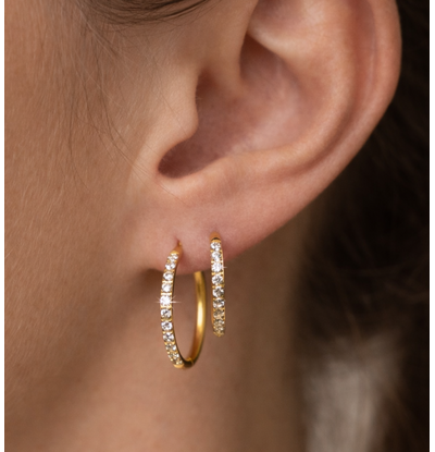 KAYA sieraden Oorringen set Shiny Glow I 14 + 16 mm