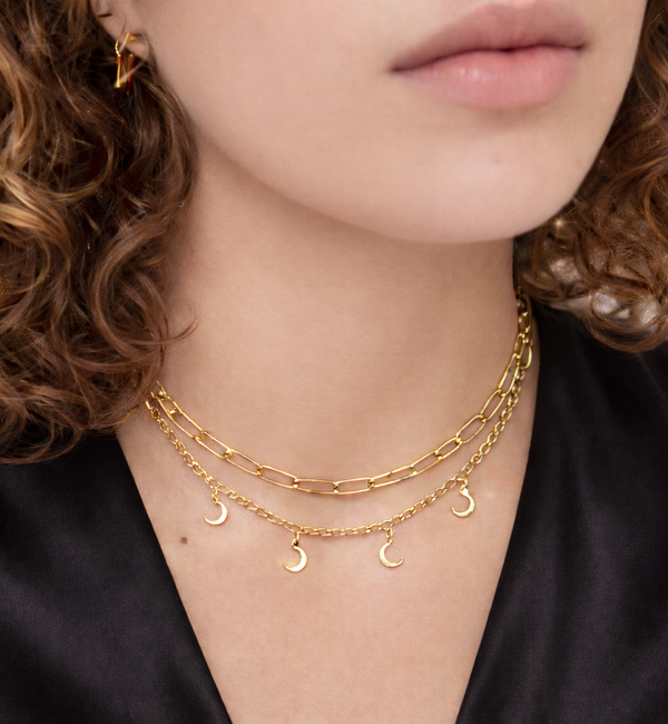 KAYA sieraden Necklace with Moons | Stainless Steel