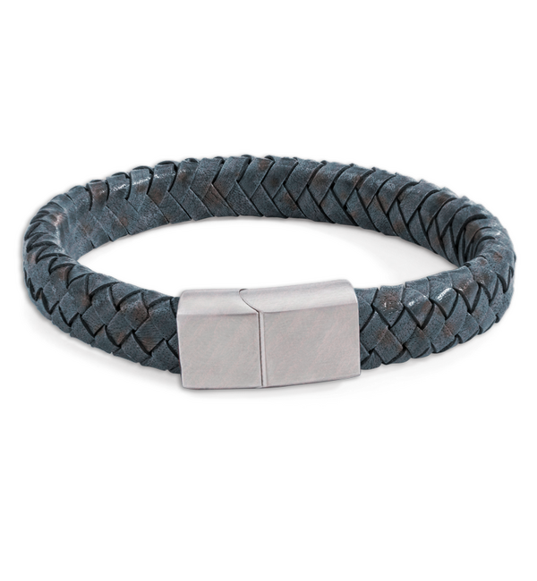 KAYA sieraden Heren Armband Leer 11mm