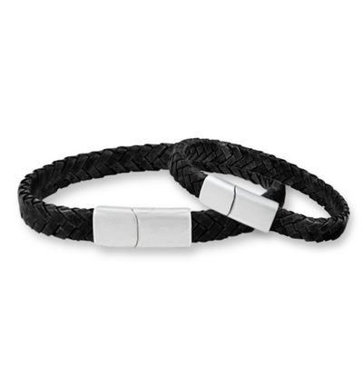 KAYA sieraden Father & Son Bracelets Braided Leather | Choose the color
