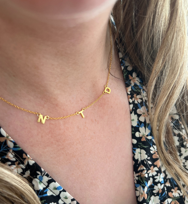 KAYA sieraden Letter chain I 2 slanted letters - Copy