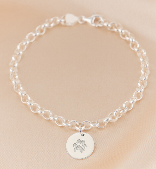 Gegraveerde sieraden Armband met Pootafdruk