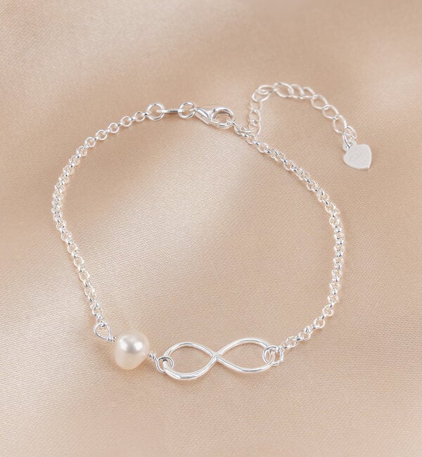 KAYA sieraden Babyarmband Speechless met Parel I Sterling zilver
