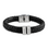 KAYA sieraden Men's Leather Bracelet Rock My World Silver | 2 Names