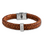 KAYA sieraden Men's Leather Bracelet Rock My World Silver | 1 Name