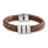 KAYA sieraden Men's Bracelet Leather Rock My World Silver | 3 Names
