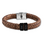 KAYA sieraden Men's Leather Bracelet Rock My World Black | 2 Names