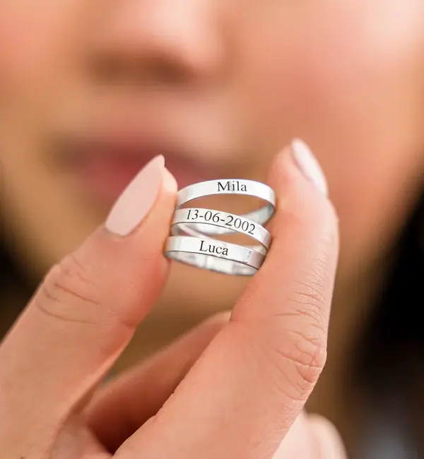 KAYA sieraden Gepersonaliseerde Ring met Gravure