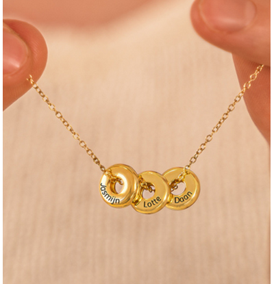 KAYA sieraden Necklace with 3 names ‘Donut’