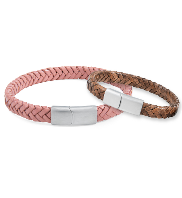 KAYA sieraden Moeder & Zoon Armbanden Gevlochten Leer