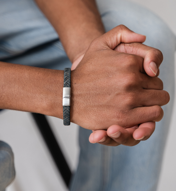 KAYA sieraden Boys' Braided Leather Bracelet