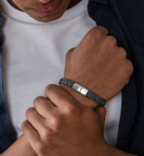 KAYA sieraden Boys' Braided Leather Bracelet