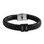 KAYA sieraden Men's Leather Bracelet Rock My World Black | 2 Names