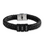 KAYA sieraden Men's Leather Bracelet Rock My World Black | 3 Names