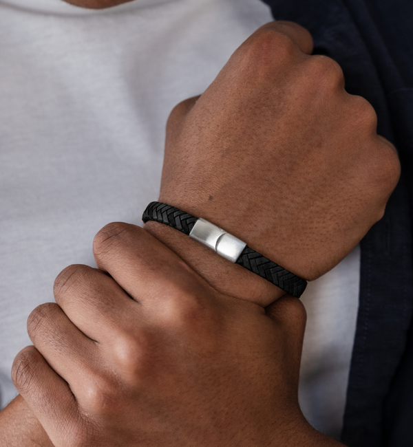 KAYA sieraden Father & Daughter Leather Bracelet Set