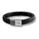 Gegraveerde sieraden Men's Leather Bracelet with Fingerprint and Name