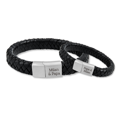 KAYA sieraden Leather Father & Son Bracelets 11mm