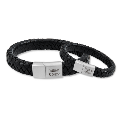 KAYA sieraden Leren Vader & Zoon Armbanden 11mm