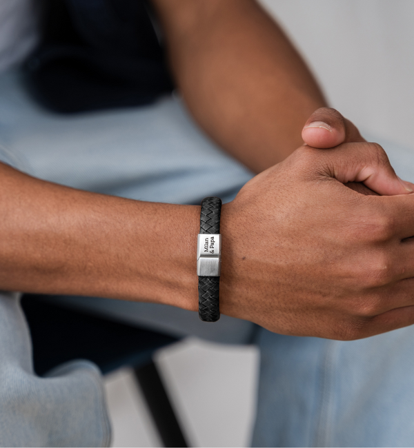 KAYA sieraden Father & Son Bracelets with Engraving