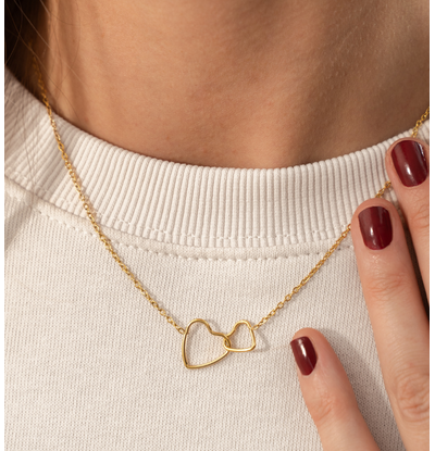 KAYA sieraden Ketting Two Hearts