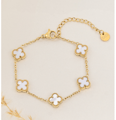 KAYA sieraden Children's bracelet Clover Black | Stainless Steel