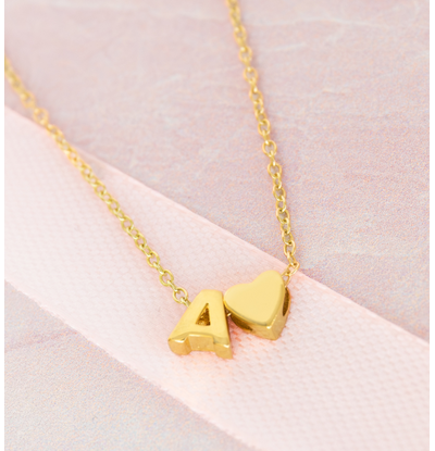 KAYA sieraden Letter + Hart ketting