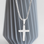 KAYA sieraden Steel men's cross chain | Silver