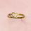 KAYA sieraden  Adjustable Open Heart Ring with Crystal | Stainless Steel