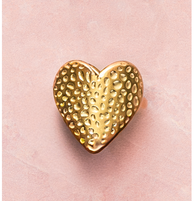 KAYA sieraden Verstelbare Statement Ring Vintage Heart