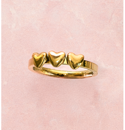 KAYA sieraden Ring 'Hartjes' | Stainless Steel