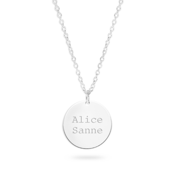KAYA sieraden  Necklace with 2 Names 'Beaded Disc'  - Copy
