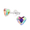 KAYA sieraden Children's Earrings Crystal Rainbow Heart