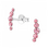 KAYA sieraden Silver Children's Earrings Pink Crystal