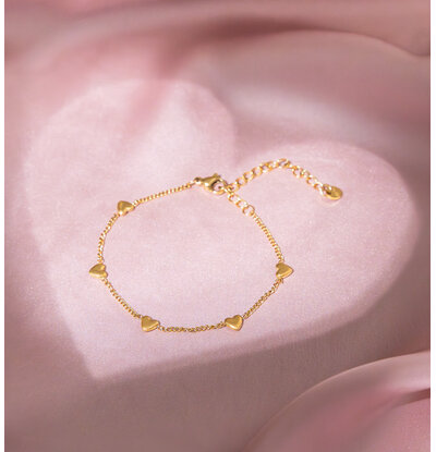 KAYA sieraden Bracelet 'Small hearts' | Stainless Steel