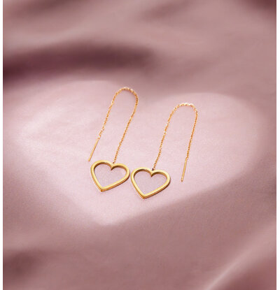 KAYA sieraden Earrings 'Open Hearts' | Stainless Steel