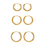 KAYA sieraden 3-piece set of hoop earrings | 12-14-16 mm