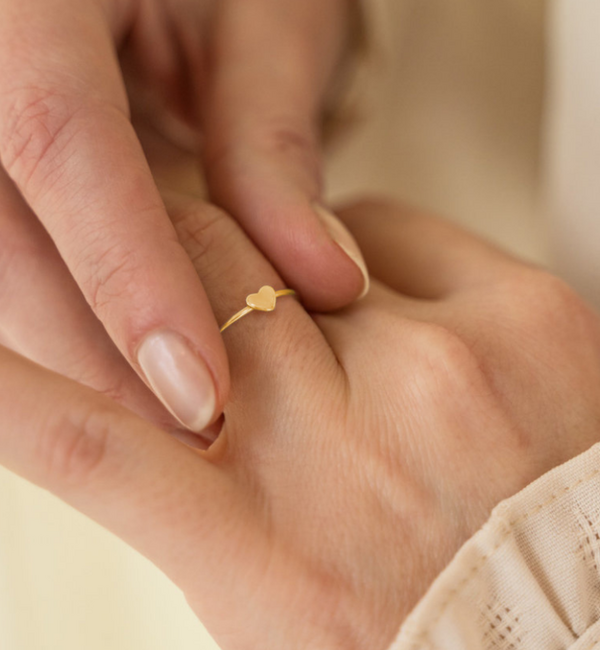 KAYA sieraden Ring Lovely Heart I Goud verguld