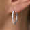 KAYA sieraden Shiny hoop earrings with stones 16mm | Stainless Steel